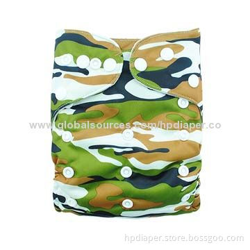 Cute Printed Babies' Diaper, Breathable and Reusable Features